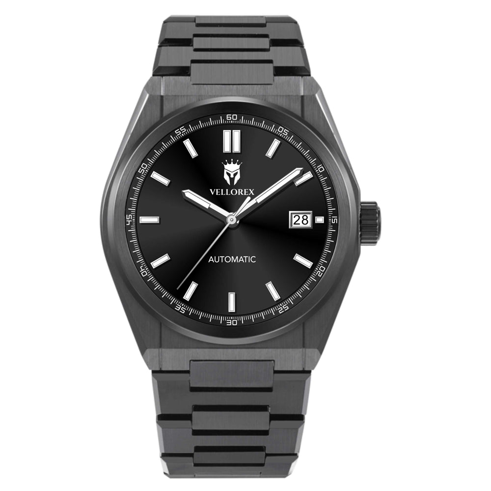 Vellorex EdgeTime 40 – Gunmetal Dial | Automatic Men's Watch
